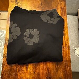 Denim Tears Cotton Wreath Hooded Sweatshirt 'Black Monochrome'